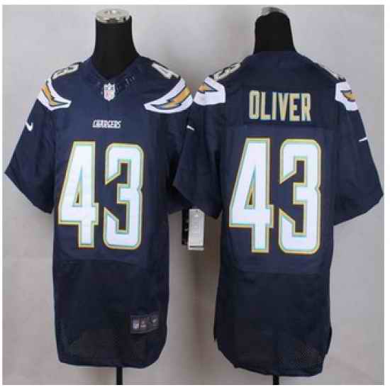 New San Diego Chrgers #43 Branden Oliver Navy Blue Team Color Men Stitched NFL New Elite Jersey